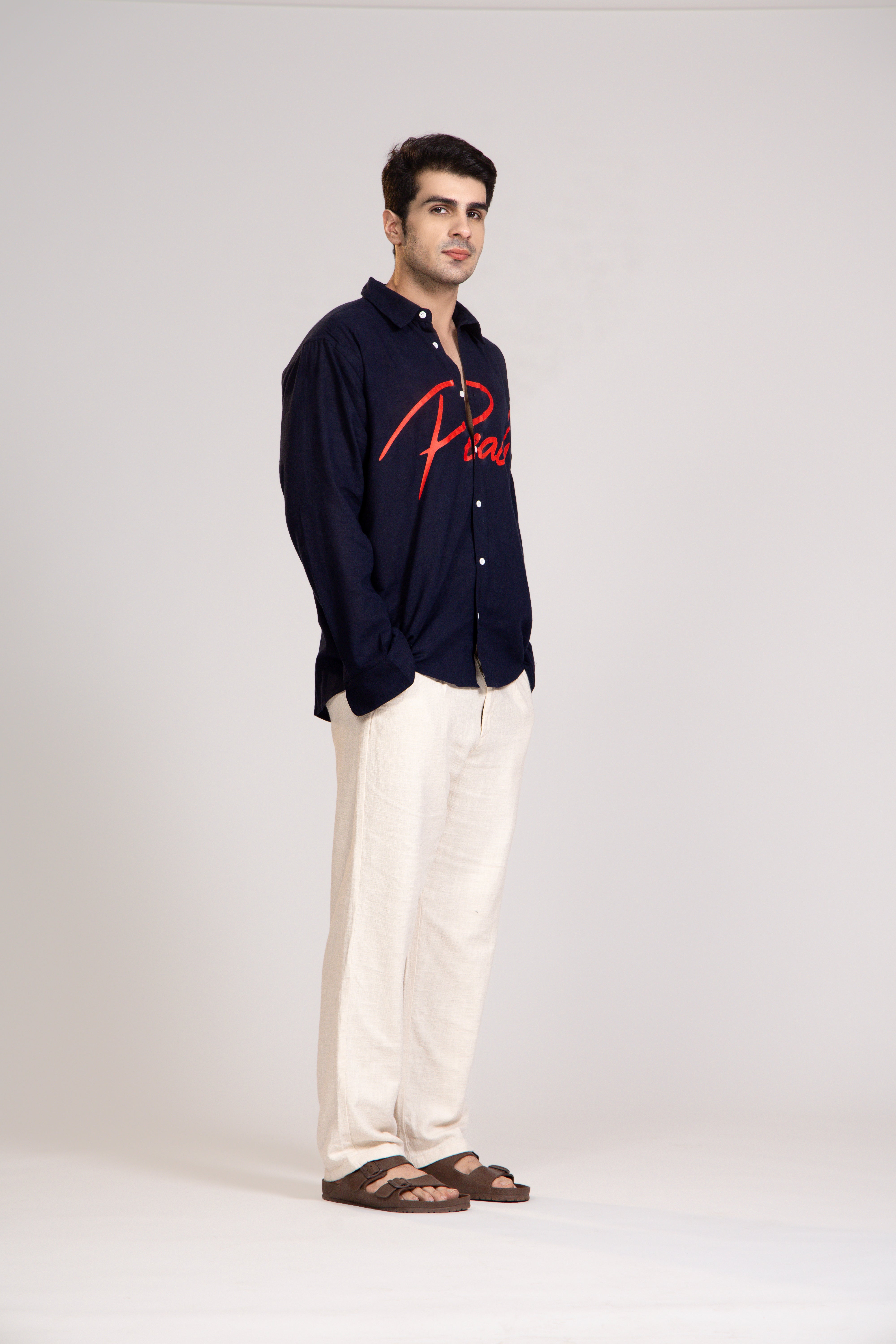 Peach Linen Shirt