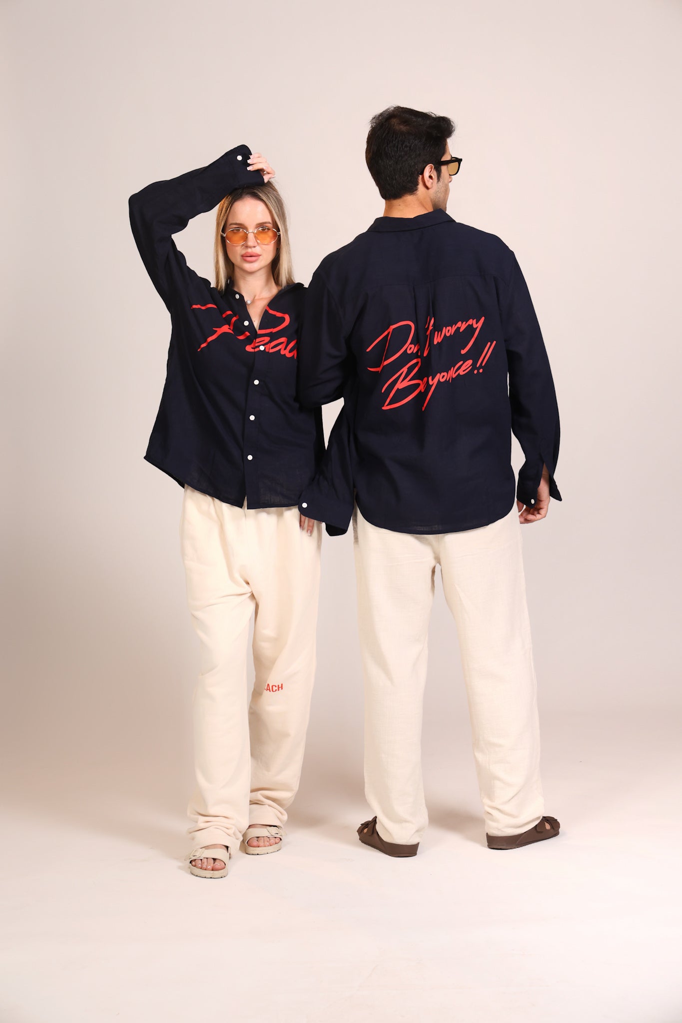 Peach Linen Shirt
