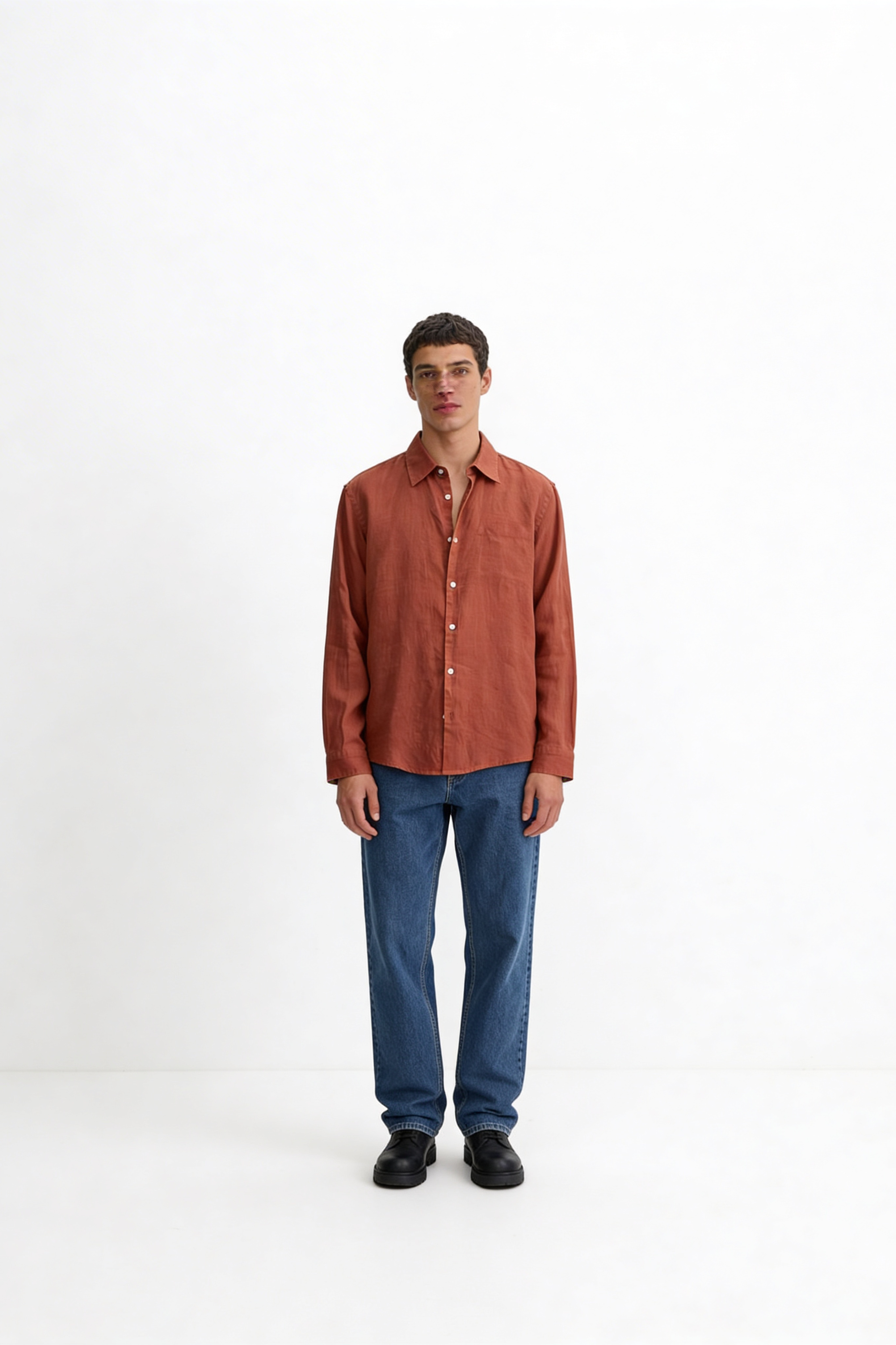 Peach Brown Shirt