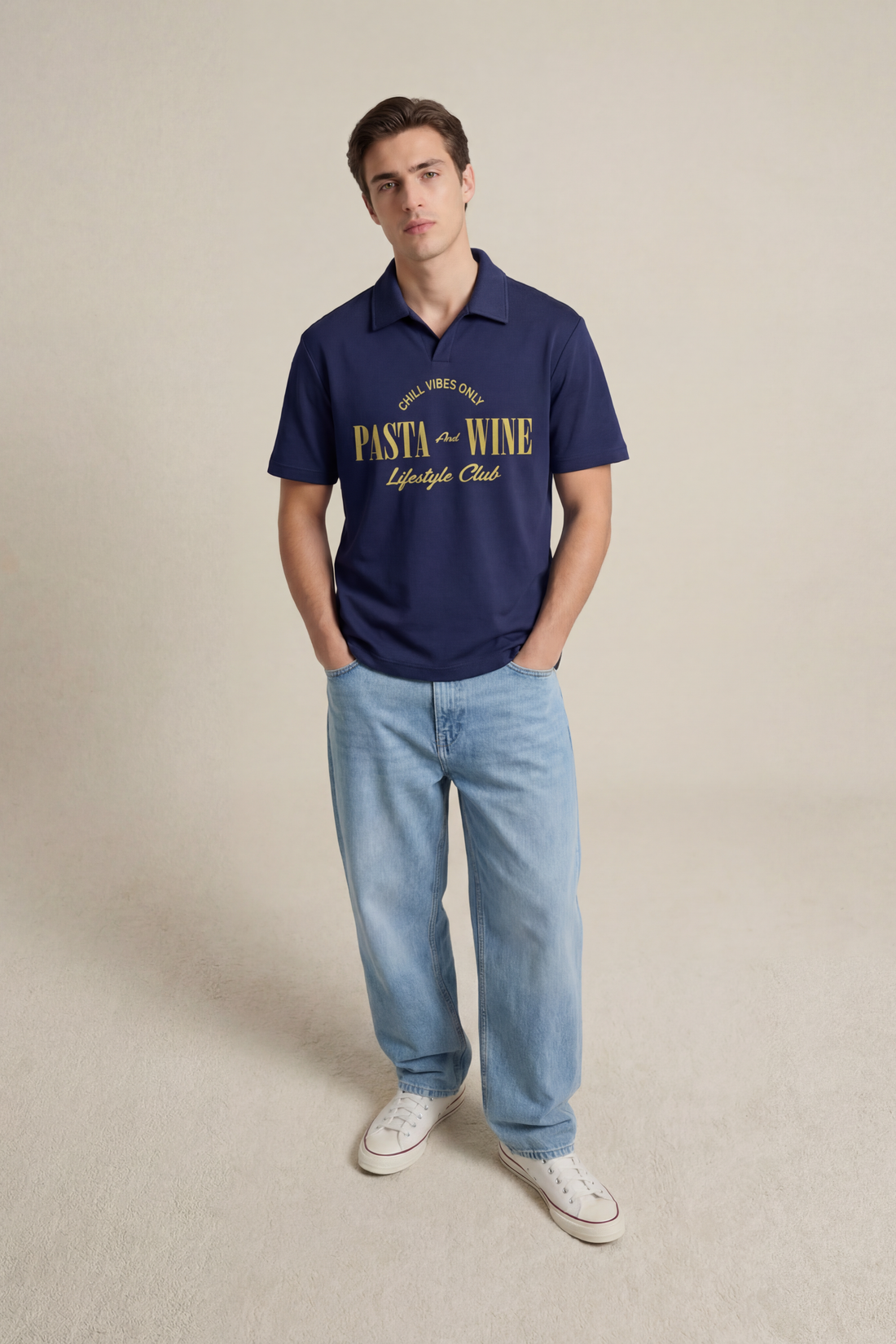Blue Wine Polo Tshirt
