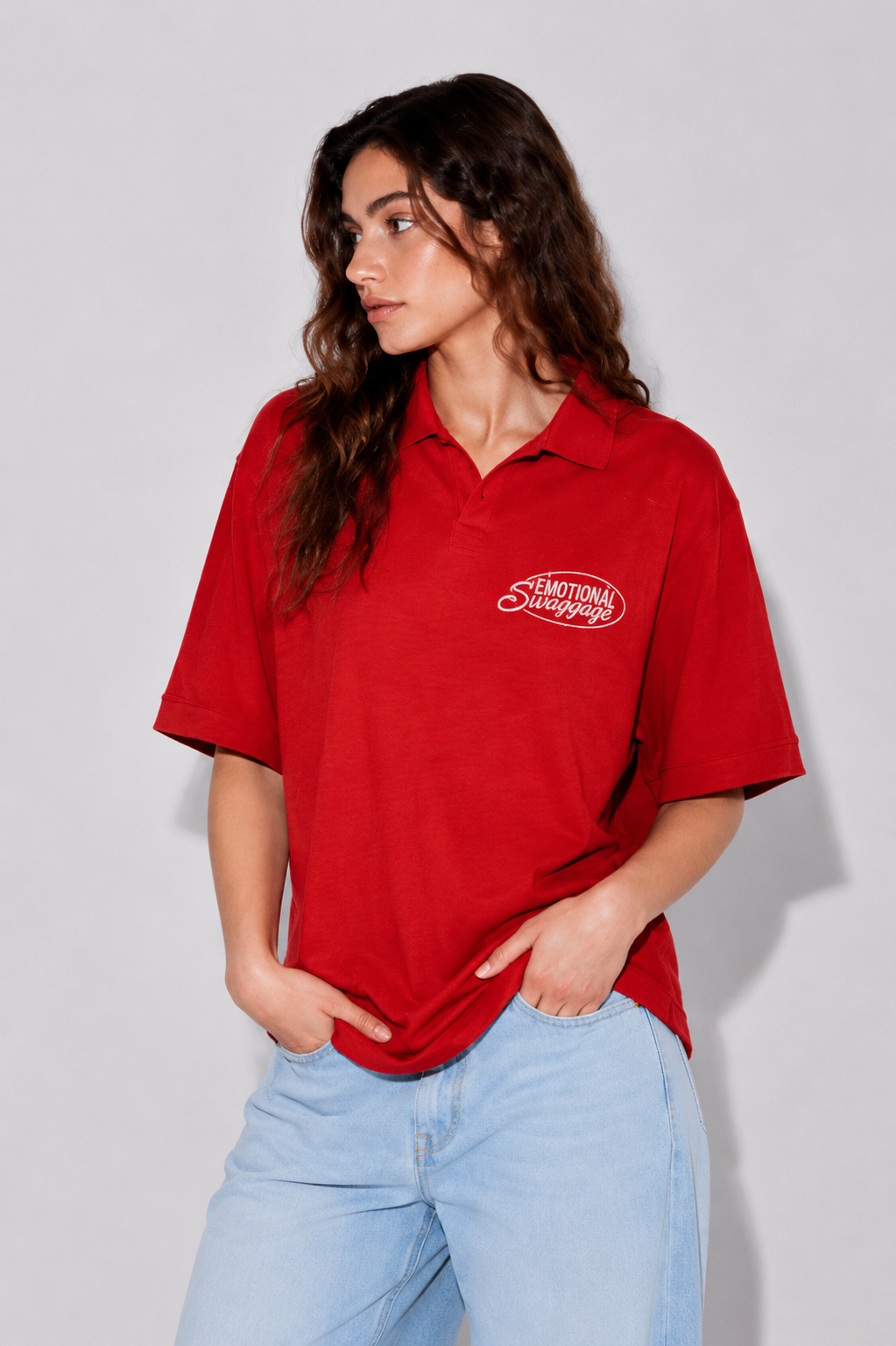 Emotional Swaggage Red Polo Tshirt