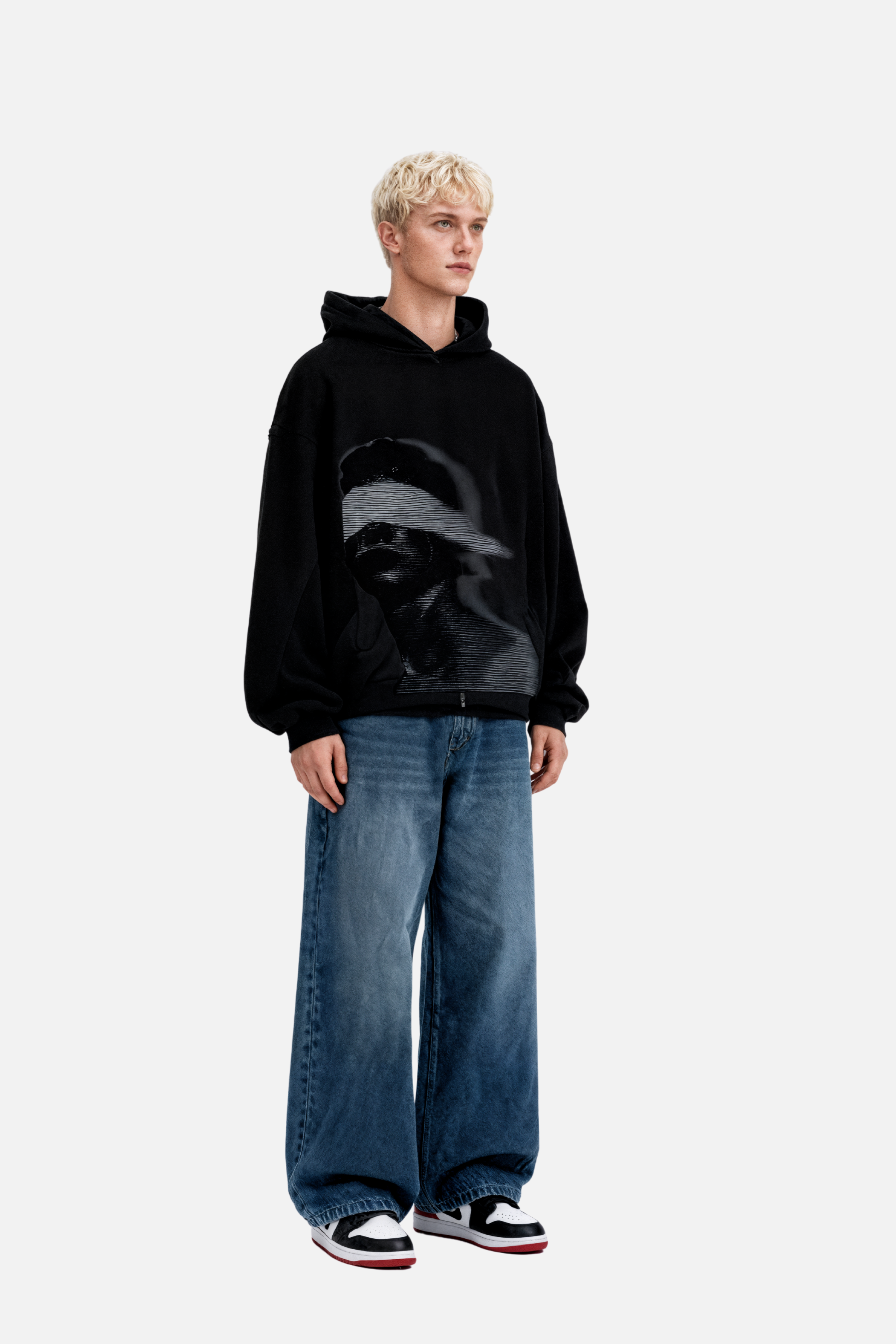 Delusion Black Zipper Hoodie