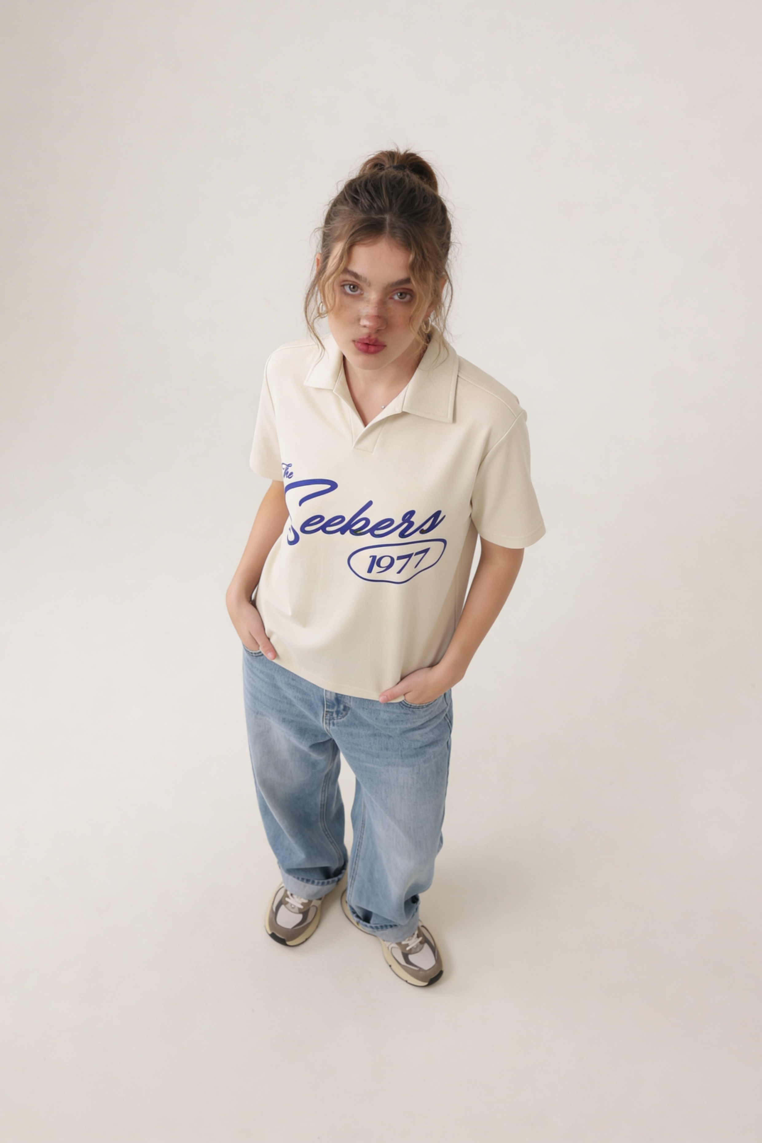 Seekers 1977 White Polo Tshirt