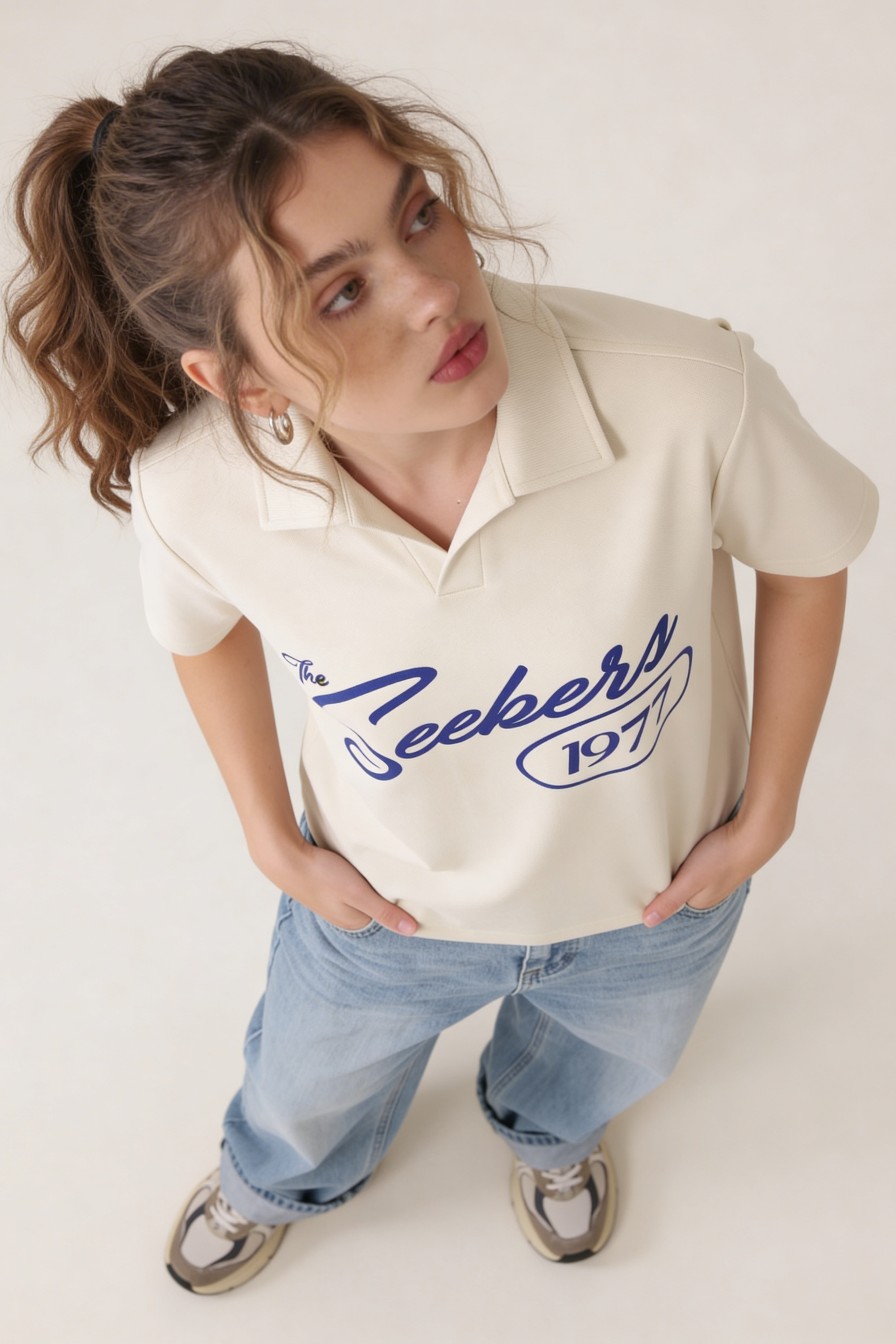 Seekers 1977 White Polo Tshirt