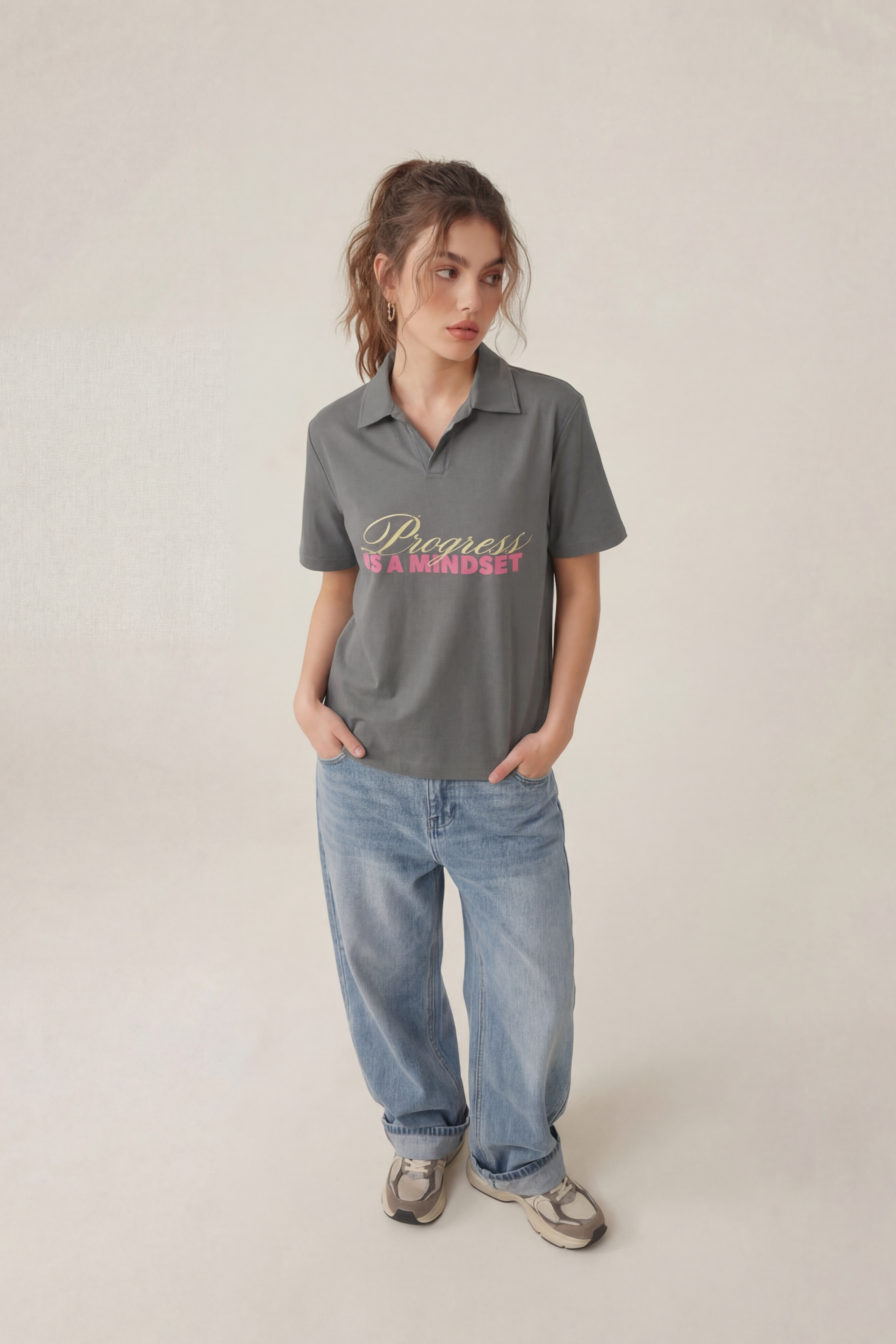 Progress Grey Polo Tshirt