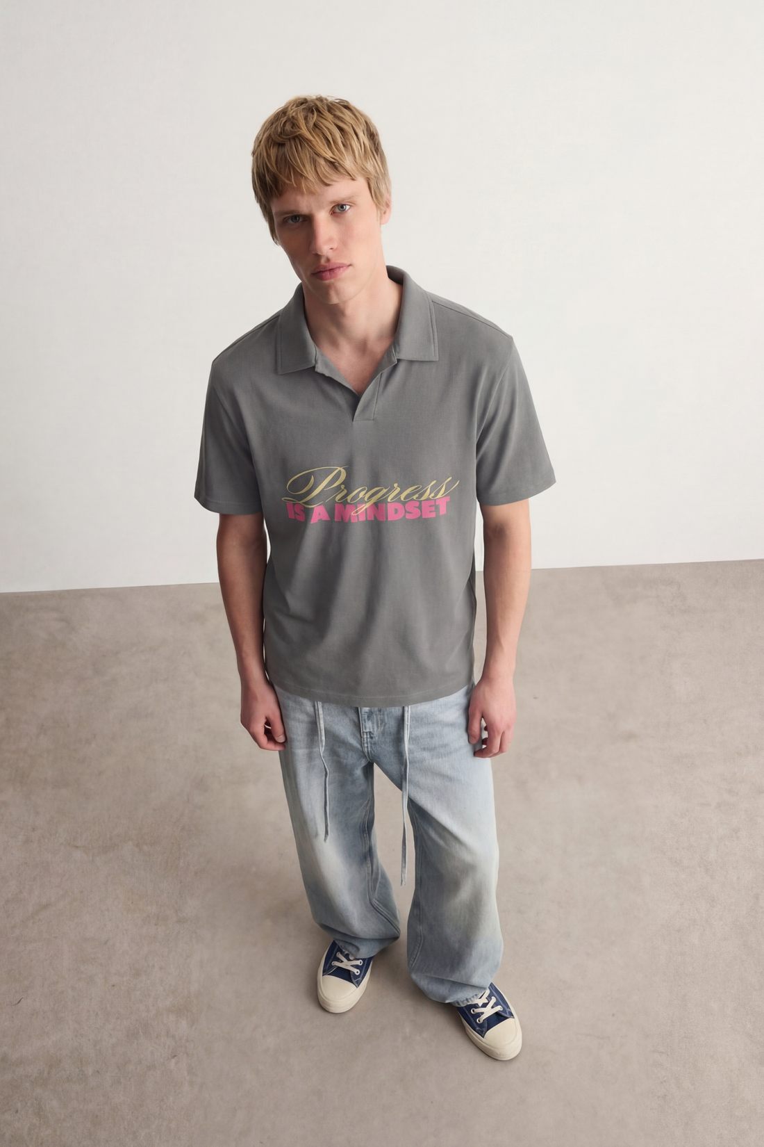 Progress Grey Polo Tshirt