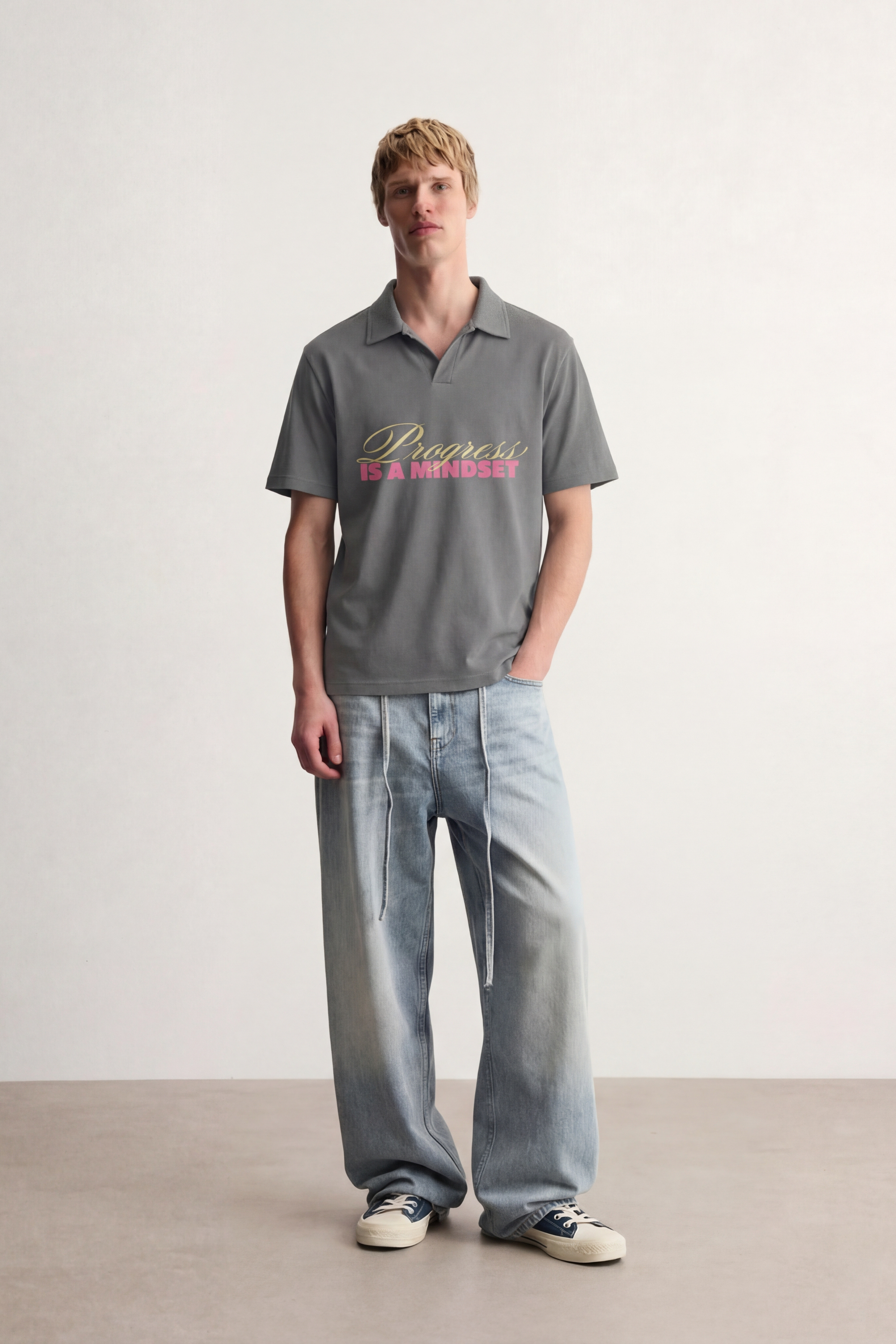 Progress Grey Polo Tshirt