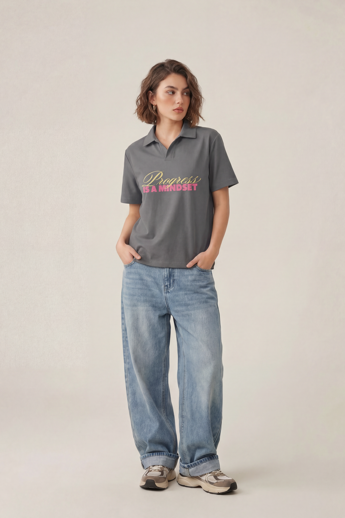 Progress Grey Polo Tshirt