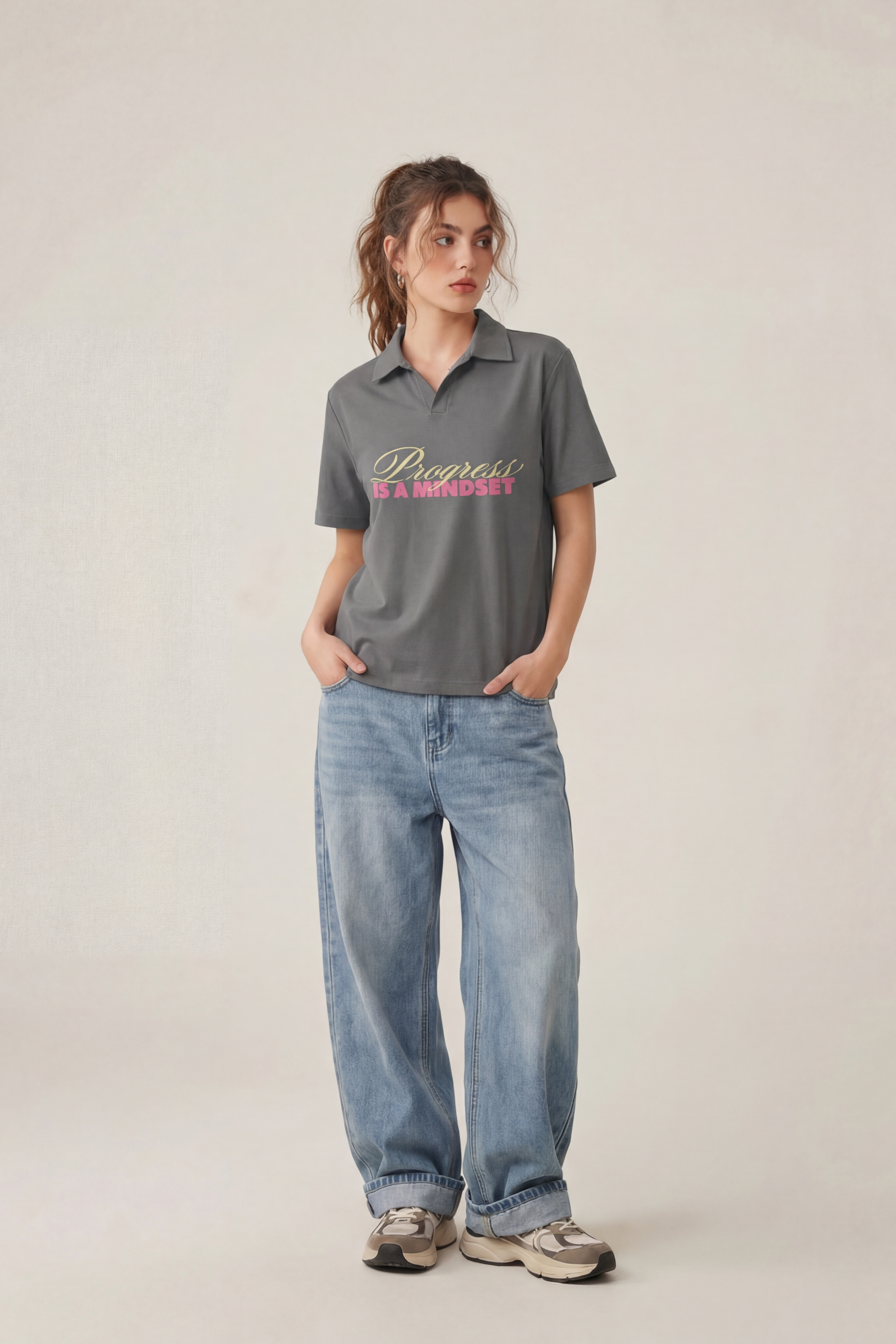 Progress Grey Polo Tshirt