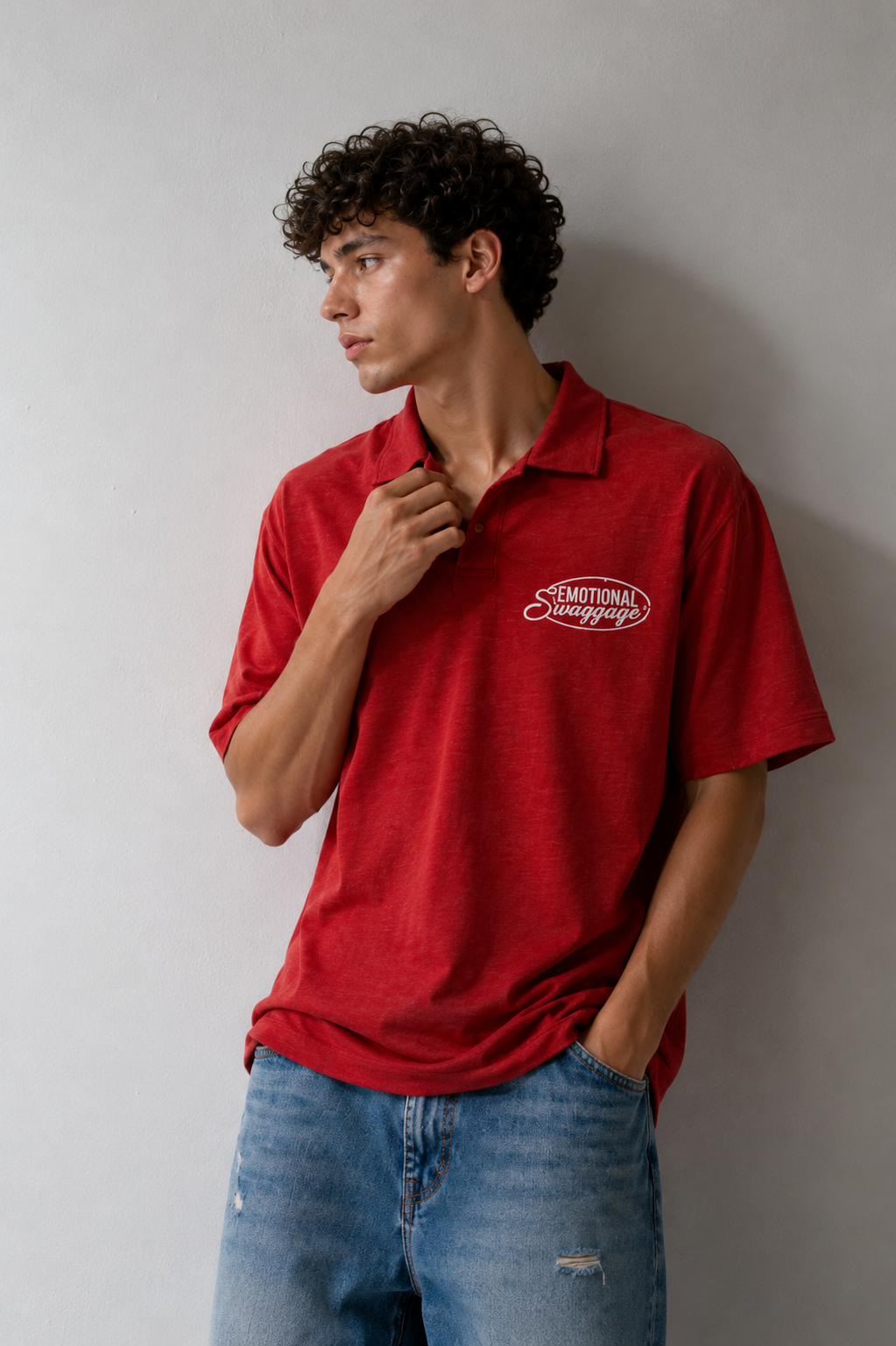 Emotional Swaggage Red Polo Tshirt