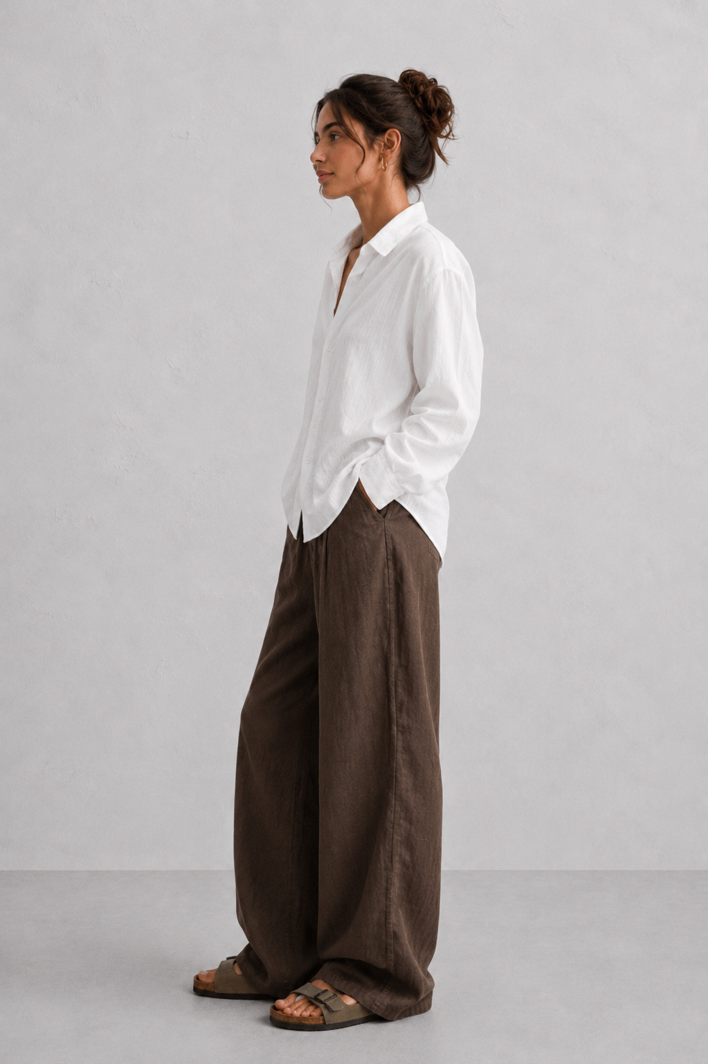 Coco Brown Linen Trouser