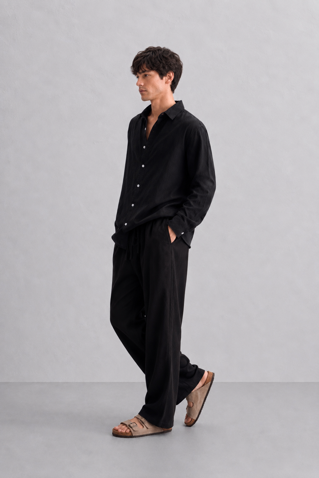 Black Linen Trouser