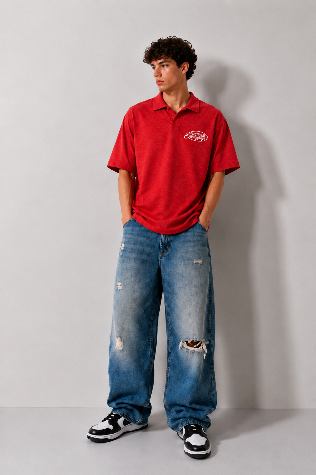 Emotional Swaggage Red Polo Tshirt