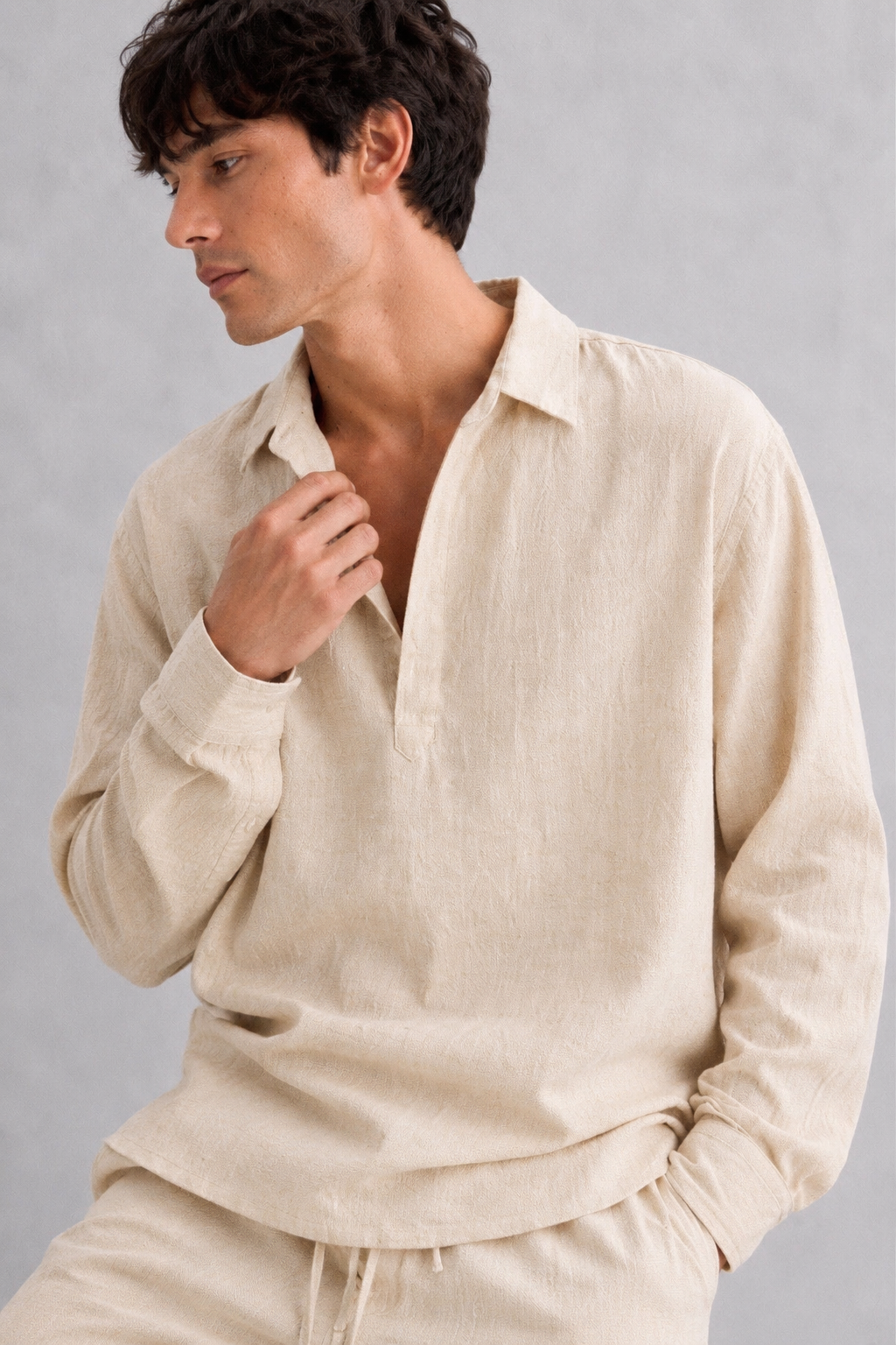 Fine Shyt Beige Linen Shirt