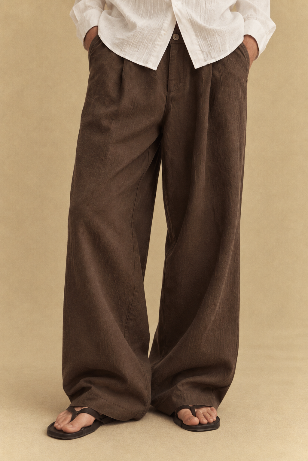 Coco Brown Linen Trouser