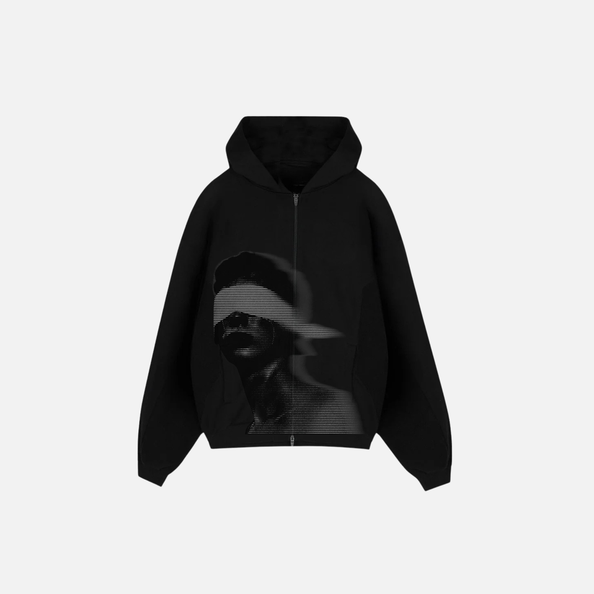 Delusion Black Zipper Hoodie