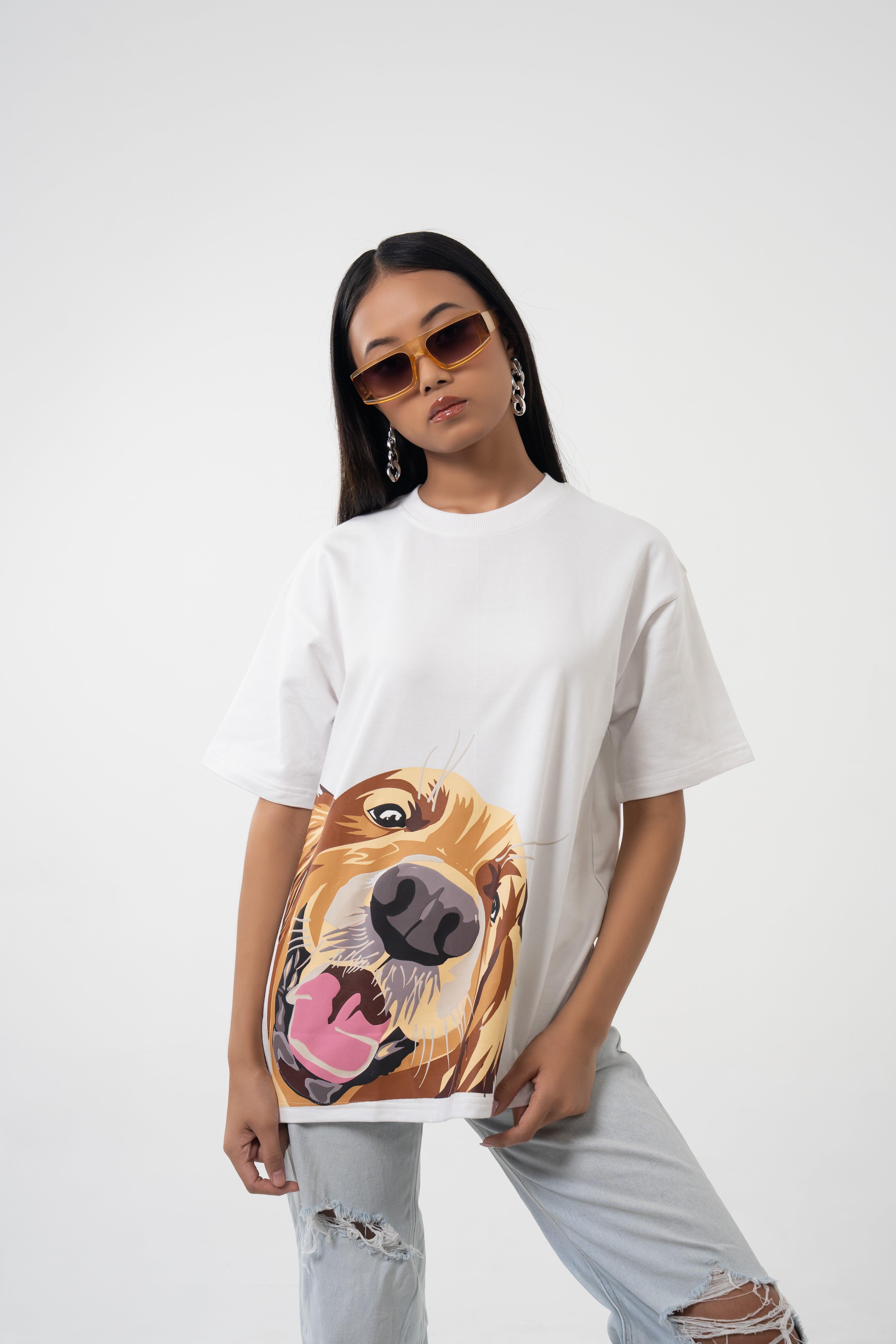 Golden Hearted Oversized Tshirt