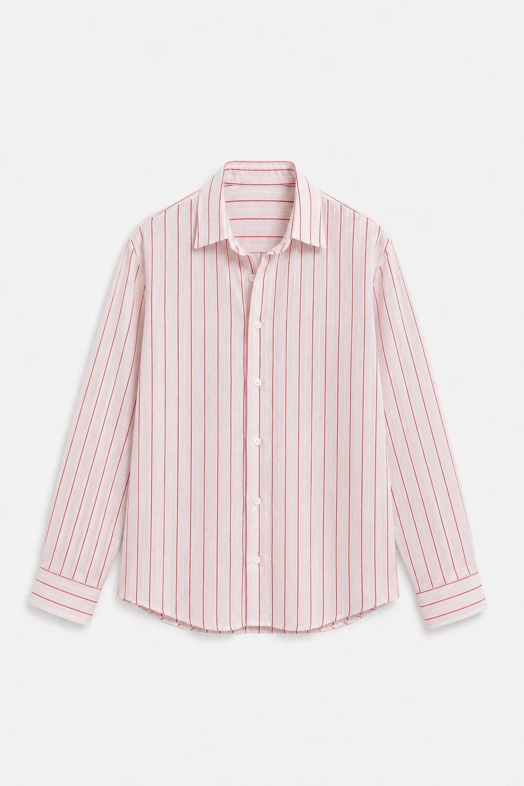 Pink Resort Stripe Linen Shirt